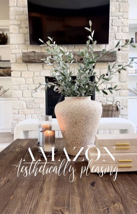 Shop our Influencers' top picks on Amazon Fireplace Makeover, Decor Home Living Room, New Living Room, A Living Room, Living Room Inspiration, Decoration Design, Home Living Room, Home Deco, Home Remodeling