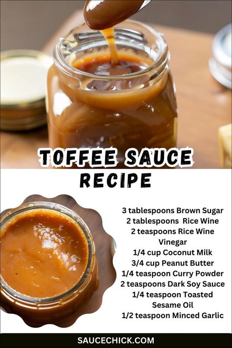 Toffee Sauce recipe Sweet Dipping Sauce Desserts, Dessert Sauces Recipes, Toffee Sauce Recipe, Peanut Butter Ice Cream Topping, Caramel Sauces, Desserts Ice Cream, Ice Cream Sauce, Candied Fruits, Festival Foods