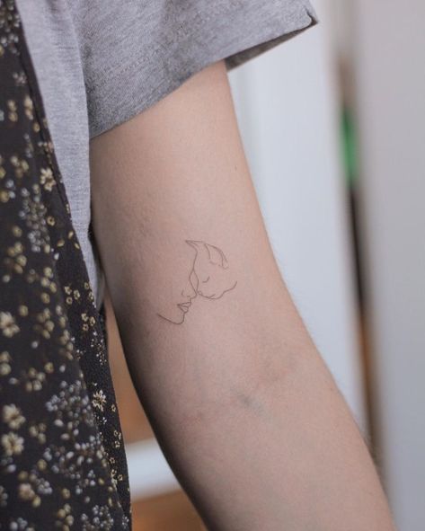 Tattoo Idea For Cat, Small Tattoos For Cats, Cat Tattoo Inspiration, Black Cat Line Tattoo, Cat And Owner Tattoo, Cat Side Profile Tattoo, Cat And Woman Tattoo, Cat And Human Tattoo, Tiny Cat Tattoos For Women