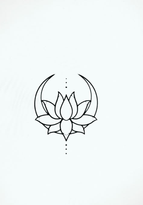 Lower Back Tattoos Lotus Flower, Lotus Simple Drawing, Elegant Lotus Flower Tattoo, Lotus Moon Tattoo Design, Simple Lotus Tattoo Design, Lotus Tattoo Stencil, Lotus Tattoo Simple, Lotus Line Tattoo, Lotus Tattoo Minimalist