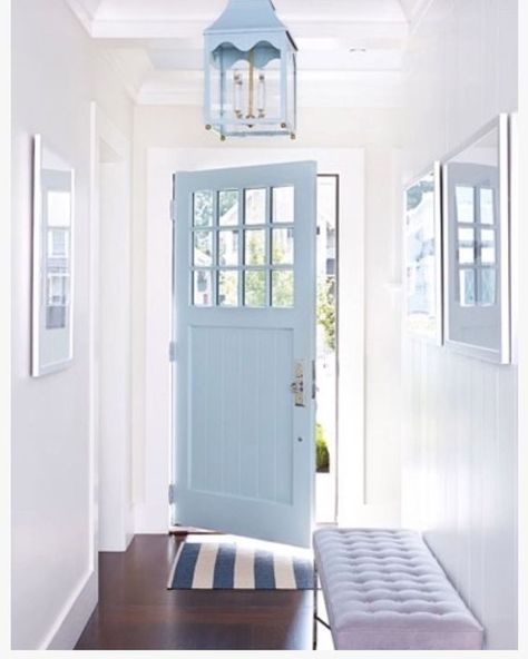 Classic Foyer, Coastal Flooring, Beach Kitchen, Oyster House, Blue Cottage, Coastal Colors, Cottage Kitchens, Style Cottage, Coastal Kitchen