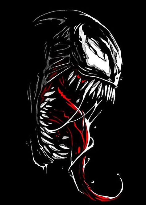 Cool Venom Wallpaper, Dark Minimalist Wallpaper, Venom Design, Venom Wallpaper, Dark Minimalist, Marvel Paintings, Venom Spiderman, Image Dbz, Venom Art