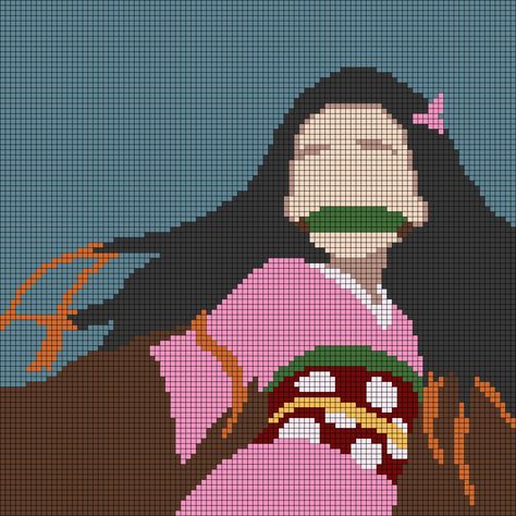 Alpha pattern #174752 | BraceletBook Howls Moving Castle Alpha Pattern, Anime Alpha Pattern, Alpha Tapestry, Nezuko Pattern, Anime Superhero, Lupin The Third, Graph Crochet, Kawaii Crochet, Cute Fish