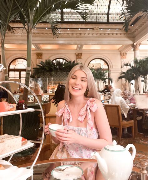 Tea at the Palm Court High Tea Instagram Pictures, Palm Court Plaza Afternoon Tea, High Tea Pictures, The Plaza Aesthetic, High Tea Aesthetic, Tea At The Plaza, English High Tea, Bff Bucket List, Palm Court