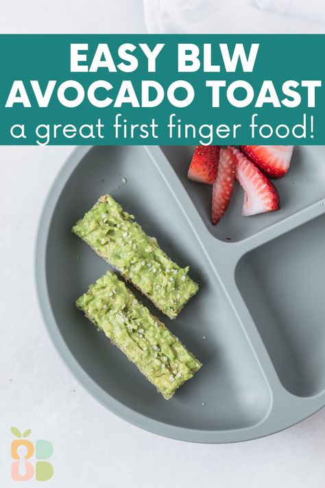 Avocado toast is a great way to introduce avocado for baby led weaning! Here's how to make this easy and nutritious staple, plus how to serve it for blw or as a finger food. Blw Toast, Avocado For Baby, Avocado Pancakes, Baby 6 Months, Plated Food, Freeze Avocado, Avocado Recipes Breakfast, Avocado Toast Breakfast, Baby Meals