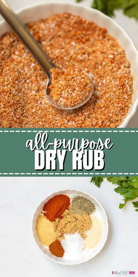 Salt Free Meat Rubs, Dried Meat Recipe, Burger Rub, Chicken Dry Rub Recipe, Sweet Rub Recipe, Rubs For Meat, Pork Loin Rub, Pulled Pork Seasoning, Diy Seasonings