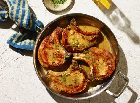 Our 50 Best Recipes of 2019 - The New York Times Ny Times Recipes, New York Times Recipes, Pork Main Dishes, Nyt Recipes, Lemon Caper Sauce, Caper Sauce, Easy Pork Chops, Smothered Pork Chops, Recipes Pork