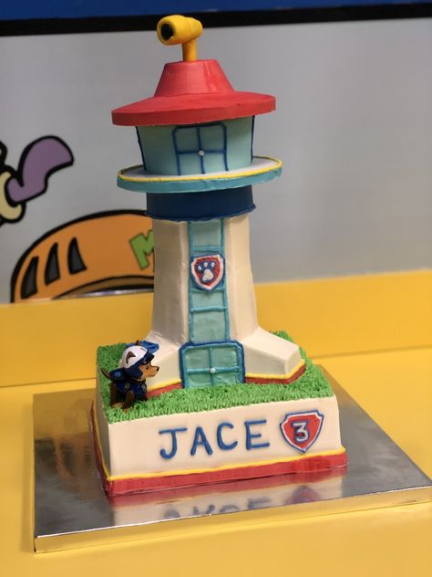 Paw Patrol Lookout Tower Cake, Paw Patrol Lookout Cake, Paw Patrol Lookout Tower, Paw Patrol Tower, Paw Patrol Lookout, Tower Cake, Cake Kids, Lookout Tower, Cake Topper Tutorial