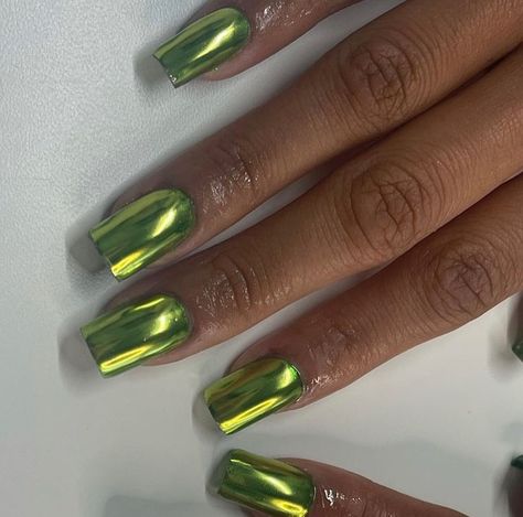 Unique Acrylic Nail Designs, Nail Design Glitter, Cute Nail Colors, 2023 Nails, Chrome Nail Powder, How To Grow Nails, Nail Art Instagram, Unique Acrylic Nails, Metallic Nails