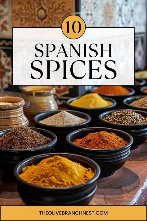 Elevate your culinary creations with the vibrant flavors of Spanish spices. Perfectly balanced, this blend combines the warmth of paprika, the depth of cumin, and a hint of saffron for a taste that transports you straight to Spain. Ideal for seasoning meats, vegetables, or traditional dishes, this spice blend promises to infuse your cooking with authentic Spanish flair.Clear chat Spanish Seasoning, Spanish Stew, Patatas Bravas Recipe, Diy Spice Mix, Cod Dishes, Cooking Spices, List Of Spices, Spice Mix Recipes, Dried Peppers