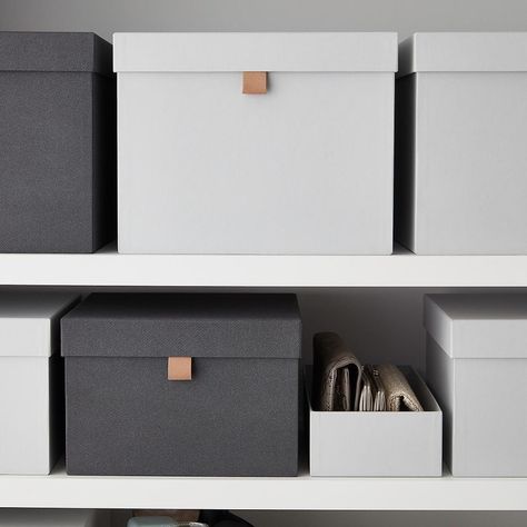 Closet Organization Solutions, Male Office, Closet Refresh, Best Closet Organization, Diy Storage Boxes, Small Closets, Document Storage, Canvas Storage, Leather Book