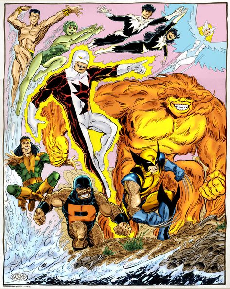 alpha flight de john byrne.`personajes marvel. Alpha Flight, Superhero Team, John Byrne, Comic Book Artwork, Marvel Comic Character, Marvel Comic Universe, Uncanny X-men, Marvel Comic Books, Marvel Comics Art