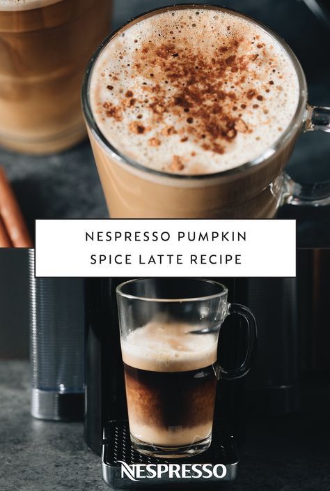 Nespresso Latte, Nespresso Drinks, Barista Recipe, Cafe Designs, Nespresso Recipes, Cold Brew Coffee Recipe, Cold Brew Recipe, Pumpkin Spiced Latte Recipe, Winter Drink