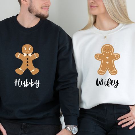 Christmas Hoodies Design, Sweat Couple, Christmas Cookie Shirt, Matching Christmas Sweaters, Cookie Shirt, Couples Sweaters, Couple Christmas, Party Sweaters, Fashion Terms