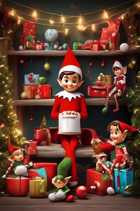 Elf On The Shelf Aesthetic, Christmas 2023 Decor, Aesthetic Christmas Wallpaper, 2023 Decor, Wallpaper Digital Art, Themed Christmas, Ideas For Christmas, Christmas Mantle, Married Christmas