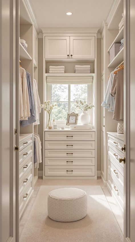 walk in closet ideas Small Closet With Island, Mini Walkin Closet, Walk In Closet Furniture, Small Walkin Closet Layout, Small Walk Through Closet To Bathroom, Walk In Closet Ideas For Small Spaces, Small Room Walk In Closet Ideas, Small Walk In Closet With Window, Small Closet Ideas Walk In