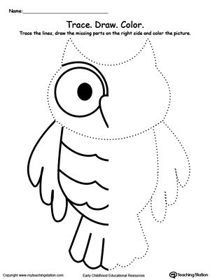 *FREE* Trace And Draw Missing Lines To Make An Owl. Practice pre-writing, patterns, fine motor skills and thinking skills with this tracing and drawing lines printable worksheet. Your child will need to identify the patterns to complete the other side. Owl Babies, Preschool Pictures, Childhood Art, Pre Writing Activities, Writing Lines, Art Worksheets, Preschool Letters, Drawing Activities, Kindergarten Art