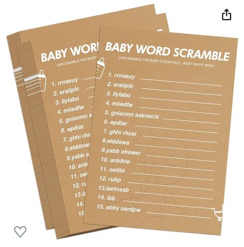 Baby Gender Prediction, Baby Shower Games Coed, Baby Lamb Baby Shower, Baby Shower Games Unique, Scramble Game, Baby Shower Wording, Baby Word Scramble, Games For Boys, Fun Moments