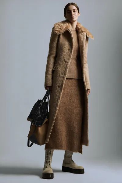 Gray And Brown Outfit, Gray And Brown, Brown Outfit, Collared Coat, Runway Looks, Winter Trends, Personal Branding, Fashion Collection, Casual Chic