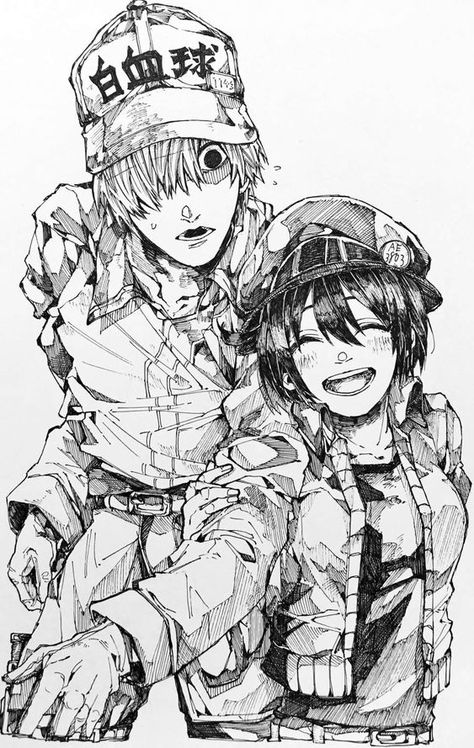 Cells At Work, 얼굴 드로잉, 캐릭터 드로잉, Detail Art, 영감을 주는 캐릭터, Anime Sketch, Manga Drawing, Manga Comics, Art Reference Photos