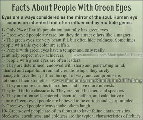 Quotes About Green, Green Eye Quotes, Green Eyes Facts, Love Nature Quotes, People With Green Eyes, Eyes Quotes, Share Quotes, Eye Facts, Facts About People