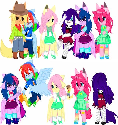 Rainbow Dash Gacha Club, Gacha Club Inspiration, Twilight X Rainbow Dash, Rainbow Dash X Twilight Sparkle, Rarity X Rainbow Dash, Rarity X Twilight, Pinkie Pie X Rainbow Dash, Rainbow Dash X Fluttershy, Pinkie Pie And Rarity