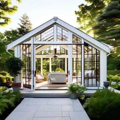 Sunrooms House Customized Residential Leisure Aluminum Frame Glass Outdoor Sunroom Installation Design Saint Kitts And Nevis Hillside Houses, Outdoor Sunroom, Aluminum House, Deck Awnings, Glass House Design, Saint Kitts, Temporary Housing, Hillside House, Outdoor House