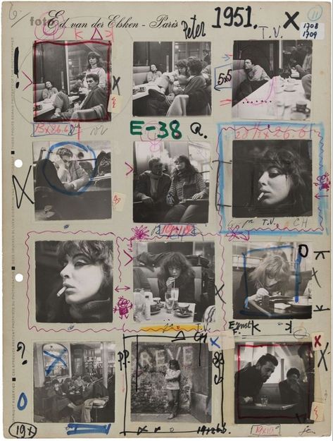 Ed Van Der Elsken, Kunst Collages, Contact Sheet, Buch Design, Photo Journal, Foto Art, Rembrandt, Saint Germain, Photography Inspo