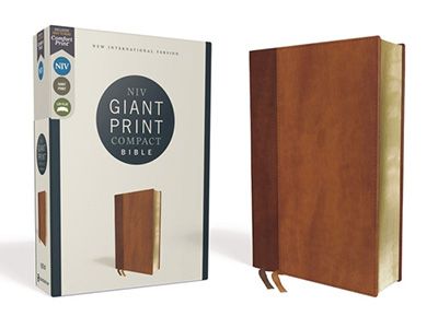 Niv, Giant Print Compact Bible, Leathersoft, Brown, Red Letter Edition, Comfort Print|Zondervan|9780310454731|https://vineyardonline.com/ Compact Bible, Red Presentation, Bible Prints, Niv Bible, Words Of Jesus, Sunday School Teacher, Christian Resources, Bible Translations, Modern English