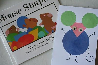 A nice idea for using shapes to make a mouse. Use with MOUSE SHAPES by Ellen Stoll Walsh. Ecers Classroom, Reggio Math, Math Provocations, Mouse Shapes, Kindergarten Shapes, Kindergarten Geometry, Preschool Shapes, Math Shapes, Mouse Paint