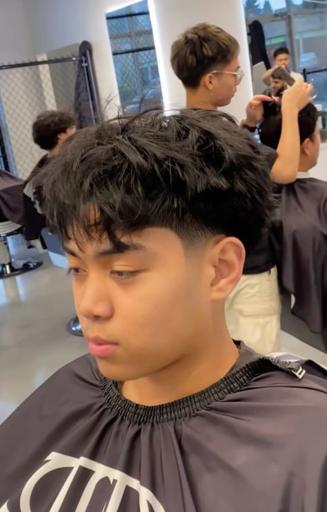 Best Asian Hairstyles Men, Man Hire Style, Blowout Hair Asian, Textured Crop Top Fade, Sick Hairstyles, Blowout Taper Fade, Blowout Taper, Long Hair Fade, Edgar Haircut