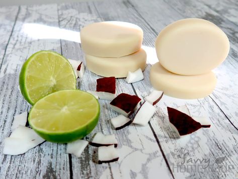 Clay Soap Recipe, Organic Soap Recipe, Castile Soap Recipes, Homemade Shampoo Recipes, Milk Soap Recipe, Coconut Oil Soap, Coconut Milk Soap, Cold Process Soap Recipes, Lime Recipes