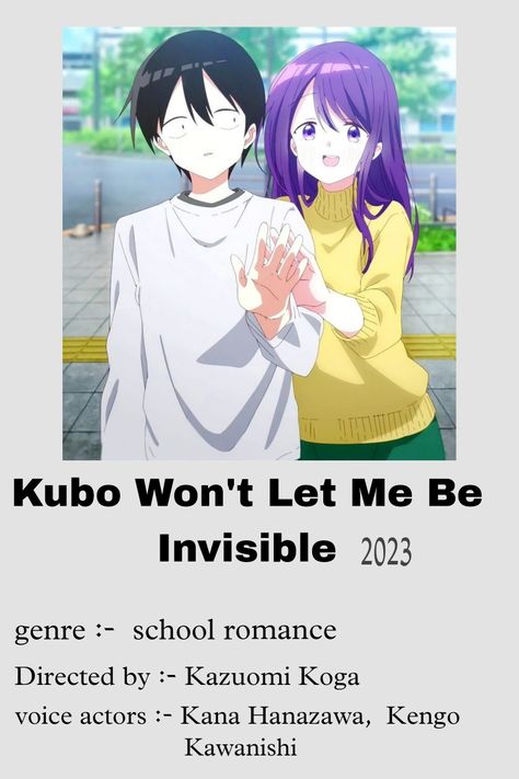 Anime
Kubo Won't Let Me Be Invisible Romance Animes, Be Invisible, Anime Sites, Romantic Story, Bleach Anime Ichigo, Best Romance Anime, Romance Anime, Anime Suggestions, Good Anime Series