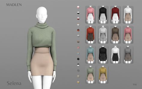 Madlen Selena Outfit | Madlen on Patreon Trendy Sims 4 Cc Clothes, Sims 4 Cc Full Body Outfits, Sims Outfits, Die Sims 4, Sims Baby, Sims 4 Challenges, The Sims 4 Pc, Sims Free Play, Pelo Sims