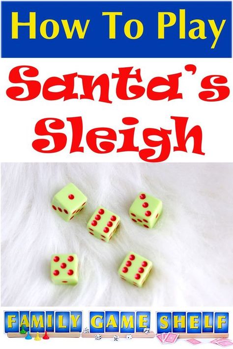 Different Ways To Play Dirty Santa, Dirty Santa Dice Game Rules, Holiday Dice Game, Jingle Bell Dice Game, Dirty Santa Dice Game, Christmas Card Games For Family, Fun Family Christmas Games For All Ages, Family Dice Games, Dice Christmas Game