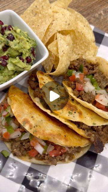 Luke Brown on Instagram: "Beef Tacos make an easy dinner and never disappoint🔥 INGREDIENTS 2 lb ground beef 1 chopped onion 2 TBSP minced garlic 1 tsp salt 1/2 tsp cayenne 4 tsp chili powder 2 tsp each of cumin, dried cilantro, black pepper 1 1/2 cups of beef broth White corn tortillas 1 tbsp oil Shredded Monterey Jack cheese Taco toppings INSTRUCTIONS Add ground beef and a chopped onion to a skillet over medium high heat. Once beef is cooked through drain the grease grease. Add all seasonings and beef broth. Bring to a boil then lower the heat. Cover and let simmer for about 20 minutes until the liquid has reduced. In a separate pan, heat the skillet over medium heat and add some oil to the skillet. Lay out a few of the tortillas and top them with shredded Monterey Jack chees How To Make Tacos Ground Beef, Mexican Restaurant Ground Beef, Street Tacos Recipe Ground Beef, Mexican Beef Tacos Recipes, Rotel Tacos Recipes, Ground Beef Tacos Mexican, Ground Beef Tacos Recipes, Taco Types, Tacos Recipes Beef