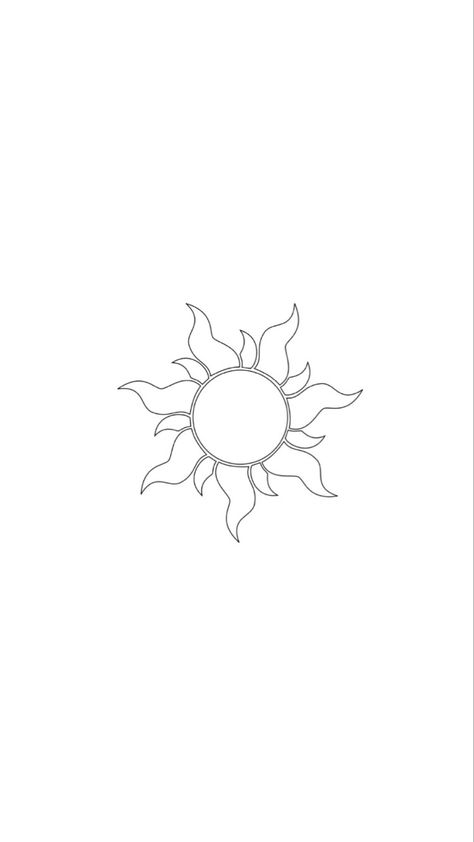 Rupunzle Sun Tattoo, Tangles Sun Tattoo, Rapunzel Star Tattoo, The Sun Will Shine On Us Again Tattoo, Tangled Sun Drawing, Rapunzel Sun Drawing, Rapunzel Symbol, Tangled Rapunzel Tattoo, Tangled Inspired Tattoo