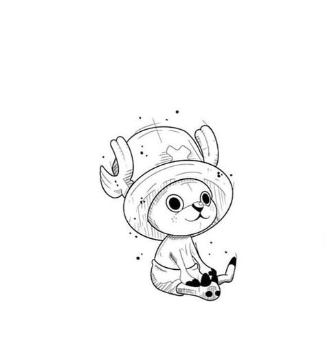 Tony Tony Chopper Tattoo Ideas, Chopper One Piece Tattoo, Chopper Tattoo, One Piece Chopper, Cartoon Sketch, Small Tats, One Piece Tattoos, Tony Tony Chopper, Simple Tattoo Designs