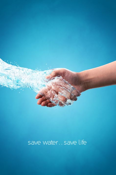 Save Water Save Life by Banan Shakarnah, via Behance Save Water Poster Creative Ideas, Water Ads Creative, Save Water Images, Water Advertising, Save Earth Save Life, Save Water Save Life, Save Water Poster, Life Essay, Water Poster