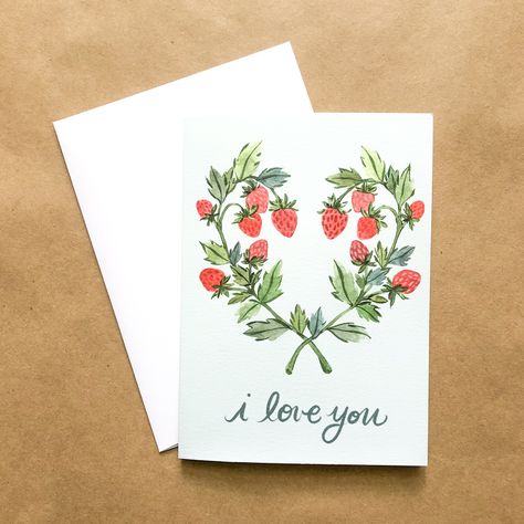 Hand Drawn Cards Valentines, Pretty Valentines Day Cards, Valentine Card Painting Ideas, Flower Valentines Card, Foldable Valentines Card, Valentines Day Card Painting, Valentine’s Day Card Drawing, Watercolor Cards Valentines Day, Valentine Cards Handmade Watercolor