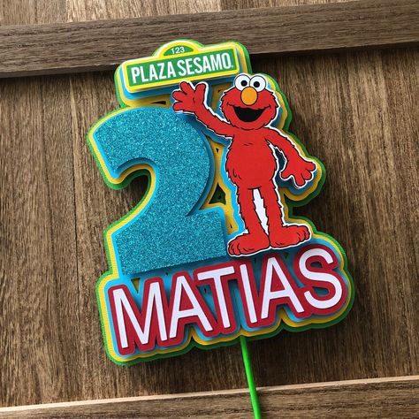 Sesame Street Cake Topper, Elmo Cake Topper, Sesame Street Birthday Cakes, Elsa Cake Toppers, Roller Skate Birthday, Sesame Street Cake, Topper Name, Elmo Cake, Skate Birthday