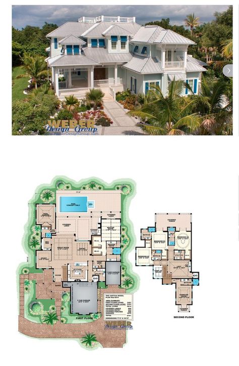 Beach House Floor, Beach House Layout, Beach House Flooring, Beach House Floor Plans, Architectural Plan, Beach House Plan, House Models, Small Beach Houses, Florida Beach House