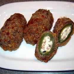 Easy Armadillo Eggs Recipe - Allrecipes.com Armadillo Eggs Recipe, Texas Armadillo, Armadillo Eggs, Andouille Sausage Recipes, Grain Free Snacks, Meat Patties, Texas Recipes, Jalapeno Peppers, Stuffed Pepper