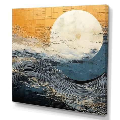 Designart "Black And Gold Sunset Reverie" Sunrisesunset Wall Art - Bed Bath & Beyond - 40004752 Art Triptych, Gold Sunset, Diy Abstract Canvas Art, Art Painting Gallery, Textured Canvas Art, Modern Abstract Painting, Art Painting Acrylic, Abstract Canvas Art, Diy Canvas Art