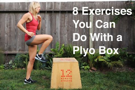 exercises you can do with a plyo box Polymetric Workout, Box Jump Workout, Proper Running Technique, Jump Workout, Backyard Gym, Basketball Workout, Plyo Box, Plyometric Workout, A Gym