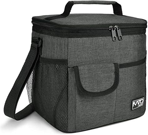 Large Insulated Lunch Bag for Women Men, 10L Leakproof Thermal Reusable Lunch Box for Adult & Kids, Tall Meal Prep Lunch Cooler Tote with Pockets for Office Work by Tirrinia, Charcoal Large Lunch Bag, Meal Prep Lunch, Mens Lunch Bag, Thermal Lunch Box, Prep Lunch, Cooler Tote Bag, Reusable Lunch Bags, Best Lunch Bags, Lunch Cooler