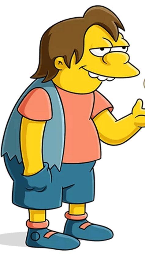 The Simpsons Nelson Muntz with an Egg. Nelson Simpsons, Simpsons Christmas, Nelson Muntz, Die Simpsons, Simpsons Characters, Picture Mix, Fictional Men, The Simpson, Homer Simpson