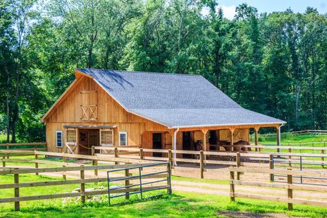 Custom Horse Barns CT, MA, RI, Stables, Riding Arenas: The Barn Yard & Great Country Garages Horse Farm Layout, Small Horse Barn, Small Horse Barns, Barn Layout, Horse Farm Ideas, Diy Horse Barn, Backyard Barn, Horse Barn Ideas Stables, Small Barns