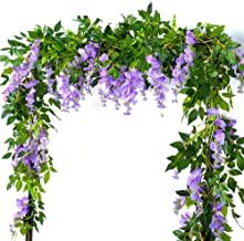 Wisteria Garland, Wisteria Vine, Vine Garland, Trailing Flowers, Ivy Wall, Purple Wisteria, Ivy Plants, Hanging Vines, Arch Decoration Wedding