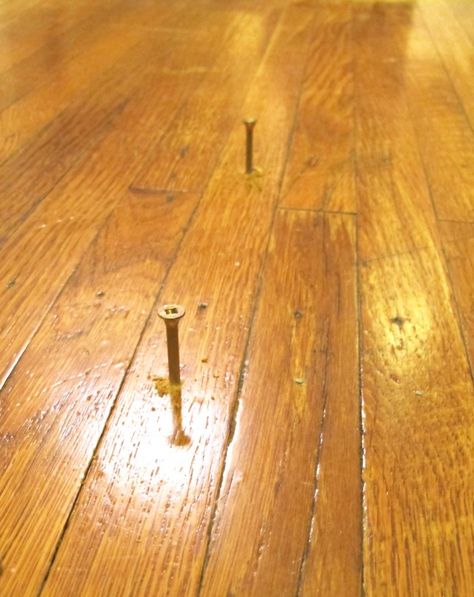 How To Fix Squeaky Hardwood Floors | merrypad Fix Squeaky Floors, Hardwood Floor Repair, Craftsman Interior Design, Wood Floor Repair, Squeaky Floors, New Year Diy, Craftsman Interior, Victorian Floor, Refinishing Hardwood Floors